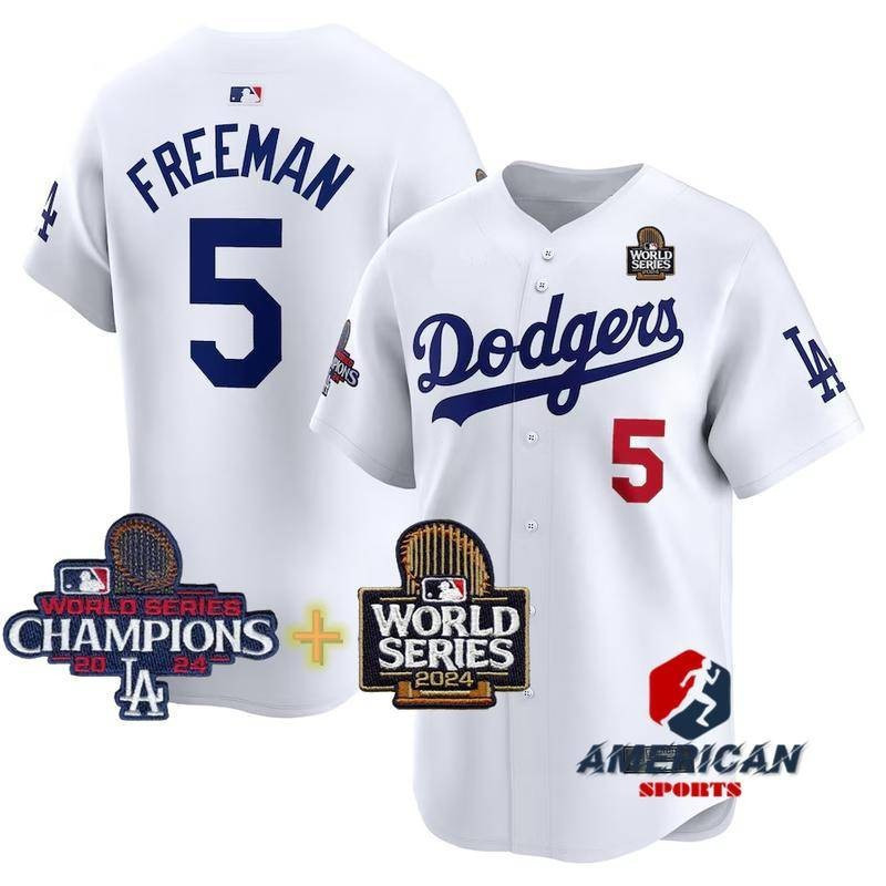 Nam Los Angeles Dodgers Freddie Freeman 2024 World Series Champions White Home Baseball Jersey