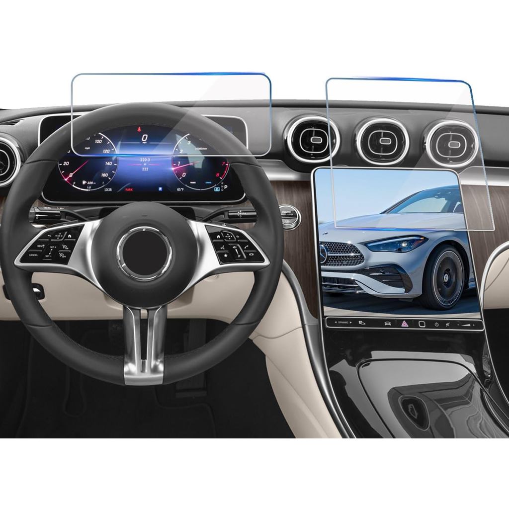 2 Gói Bảo Vệ Màn Hình Cho Benz C-class 2022-2025 & GLC 2023-2025,11.9 "& 12.3" Màn Hình Kính Cường L