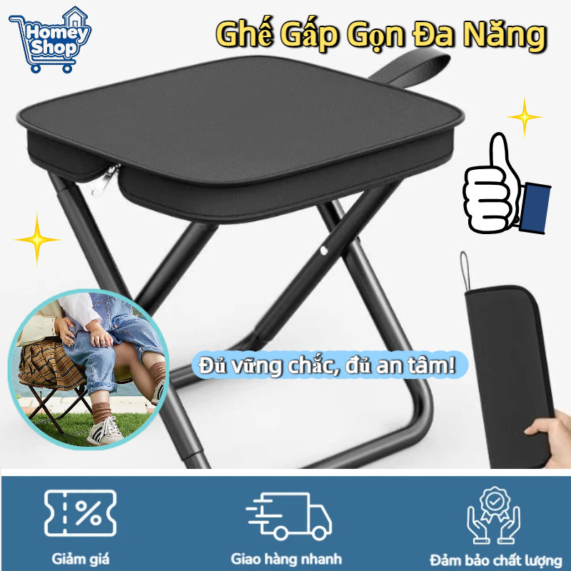 Ghế Gấp Gọn Đa Năng,Ghế cắm trại,Ghế Câu Cá,Thiết Kế Chịu Tải Tốt Và Tiện Lợi Cho Dã Ngoại,bền