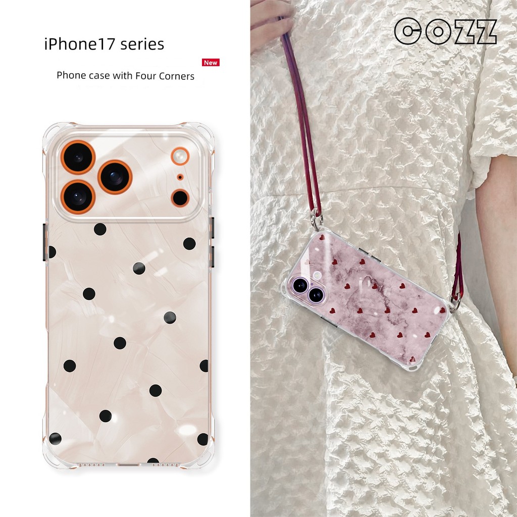 ốp iphone 17 pro max gối iphone 17 pro max Ốp lưng điện thoại di động Apple 17 có lỗ mở 4 góc dùng c