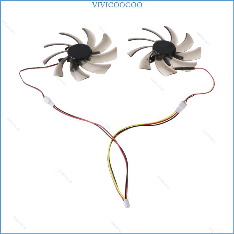 VIVI 2 Chiếc Quạt Làm Mát Cho Gigabyte 7850 Radon R9 270 GTX 670 Quạt Làm Mát Card Đồ Họa