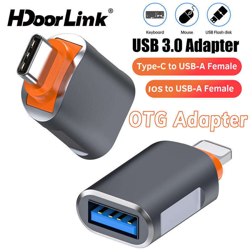 HdoorLink USB sang Type-C Bộ chuyển đổi OTG IOS Male sang USB 3.0 Bộ chuyển đổi OTG cho điện thoại L