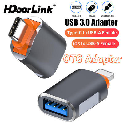 HdoorLink USB sang Type-C Bộ chuyển đổi OTG IOS Male sang USB 3.0 Bộ chuyển đổi OTG cho điện thoại Laptop