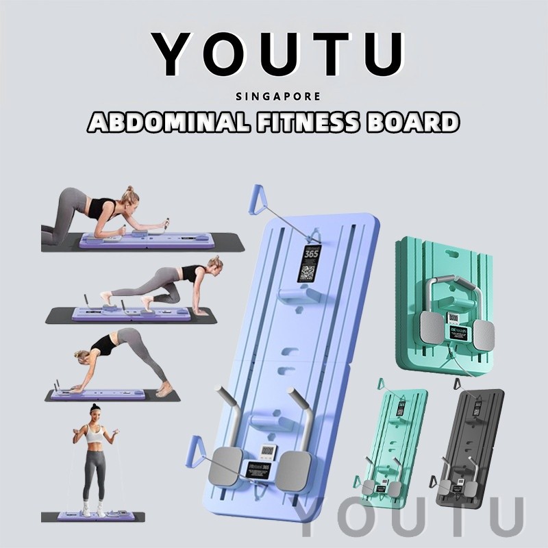 2025 New Fitness Board Multifunctional Abdominal Fitness Board Foldable Pushup Board with Resistance