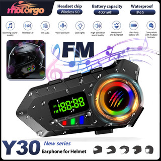 Y30 Mũ bảo hiểm xe máy Tai nghe Màn hình LCD Bluetooth 5.4 Tai nghe chống nước Mũ bảo hiểm xe máy Tai nghe
