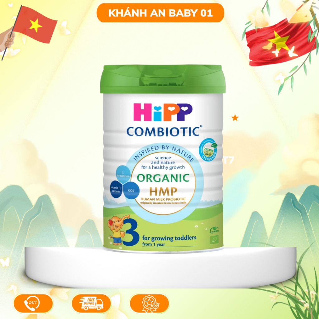 Sữa bột công thức HiPP 3 Organic Combiotic 800g hỗ trợ tiêu hóa và tăng chiều cao dành cho trẻ nhỏ
