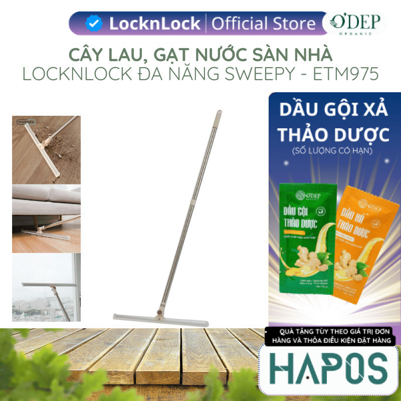 Cây lau sàn phẳng , gạt nước sàn nhà , chổi gạt kính đa năng Sweepy - ETM975 - HAPOS LSA