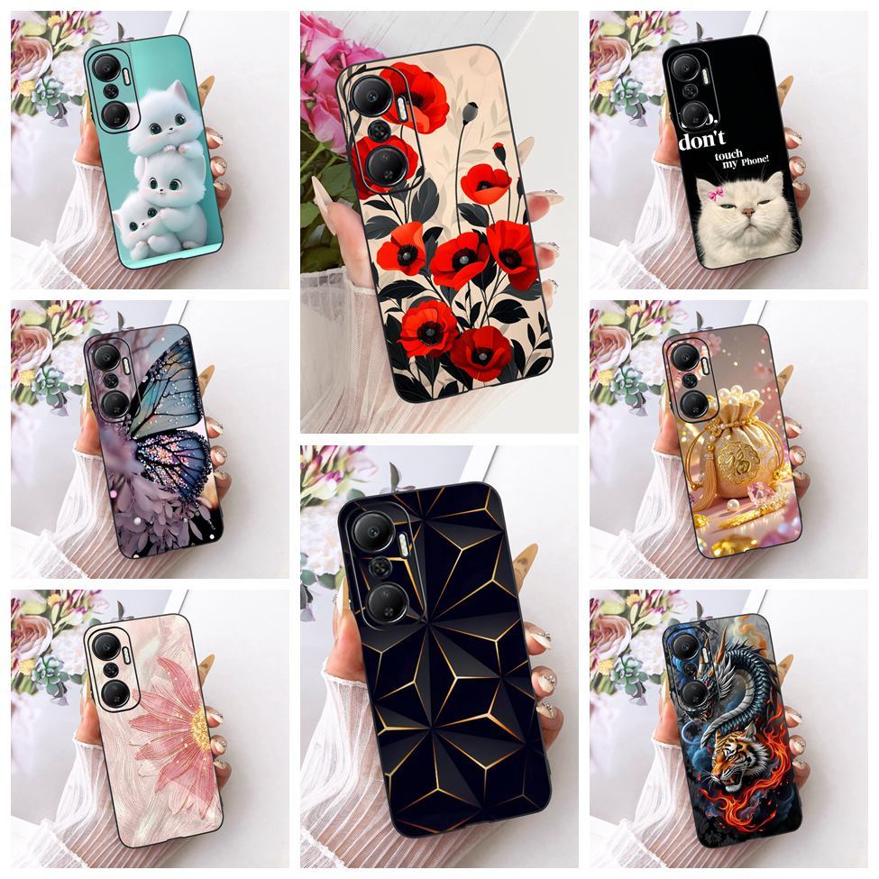 Dành Cho Infinix Hot 20 Ốp Lưng Thẩm Mỹ Hoạt Hình Dễ Thương Thời Trang Bướm Vỏ Sơn Ngộ nghĩnh X6726 