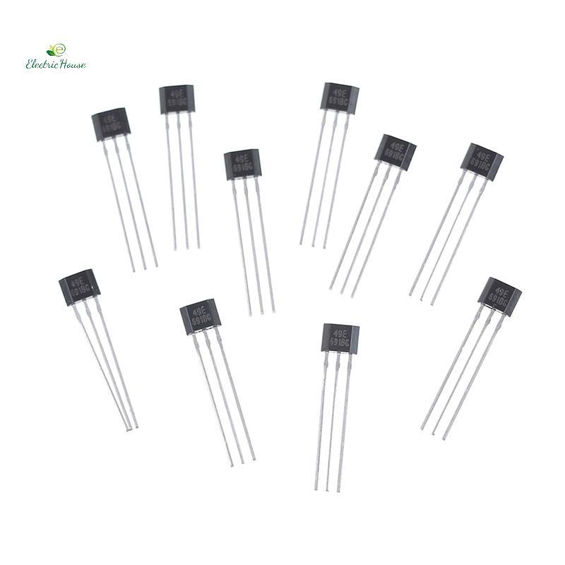 [Nhà điện] 10 chiếc Hall element 49E OH49E SS49E Cảm biến tuyến tính Hall cảm biến mới