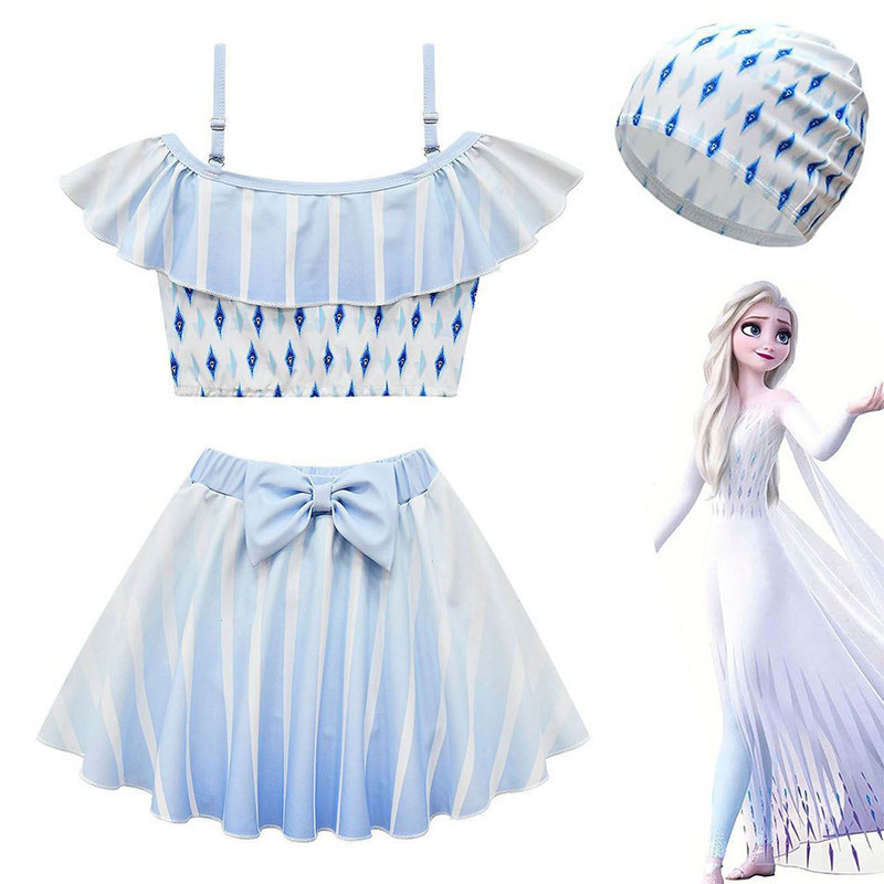 Bé Gái Elsa Đầm Công Chúa Đồ Bơi Chia Elsa Mùa Hè Dễ Thương Cho Bé Một Vai Đồ Bơi Bé Gái Đầm Công Ch