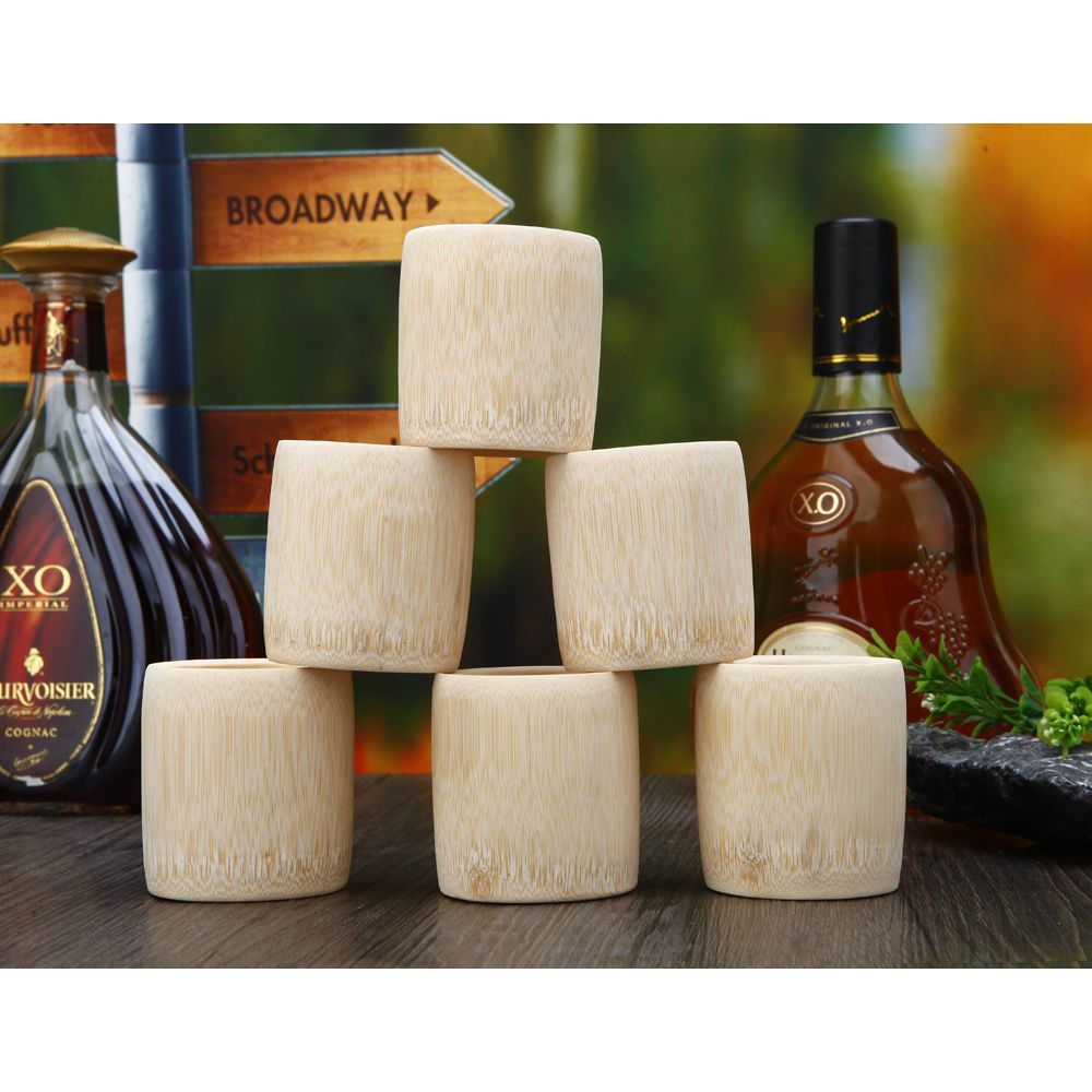 Wine glasses, healthy new products, creative home use10y Bamboo restaurant wooden cups champagne whi