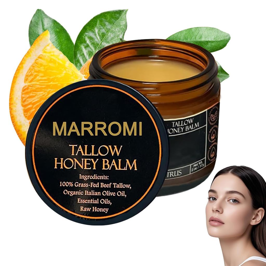 Marroomi Tallow Honey Balm, Marroomi Beef Tallow for Skin, Marromi Organic Grass-Balm, Soothing Dưỡn