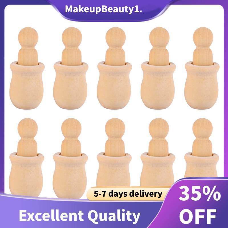 Gỗ Peg People Nesting Set Wood Peg Dolls Kids DIY Montessori Toy Pack gồm 10