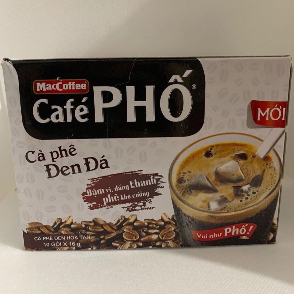 Maccoffee Meccoffee cafe pho Cà phê đá hòa tan Cà phê đắng Một hộp 10 gói 16g kf260707