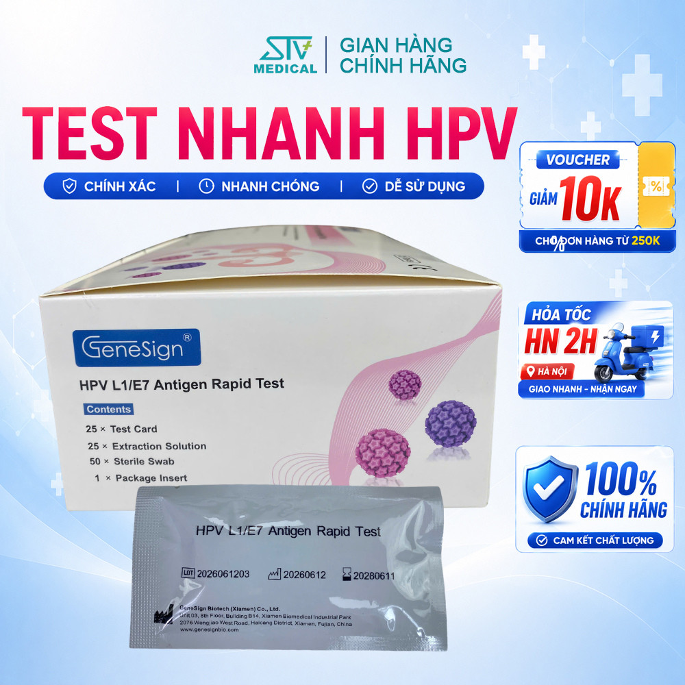 Que Lấy Mẫu HPV Genesign - Bộ Test HPV Chính Hãng Dễ Thao Tác