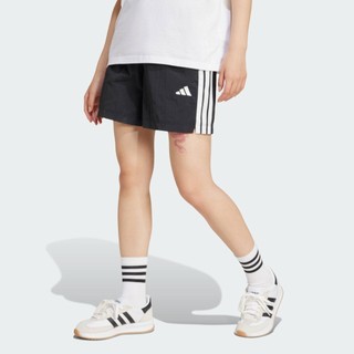 adidas Phong cách sống Quần Short Dệt 3 Gạch Essentials Lifestyle Nữ Đen JE1309