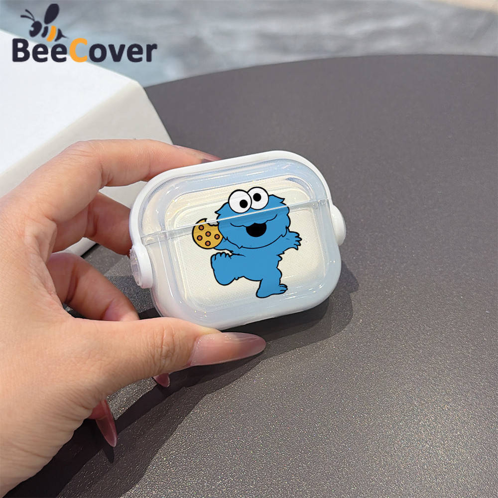 Vỏ COOKIE MONSTER cho AirPods 2 3 4 PRO PRO PRO2 PRO3 Vỏ TPU mềm XZEJ