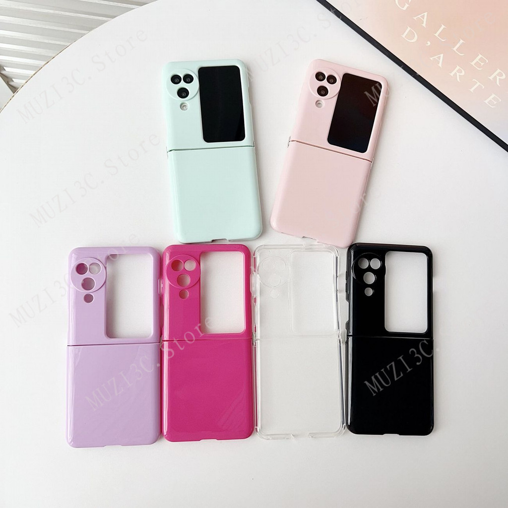 Ốp điện thoại kết nối kim loại màu kẹo dễ thương cho OPPO Find N3 Flip Find N2 Flip N3flip Findn3fli