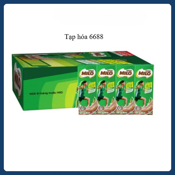 Thùng 48 Hộp Milo Nestlé 180ml Chính Hãng – Sữa Lúa Mạch Ca Cao, Date Mới