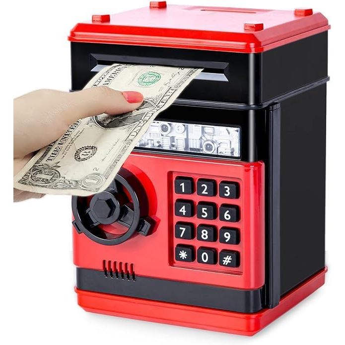 Refasy Piggy Pig Bank Cash Coin Bank ATM Bank Đồng xu điện tử Piggy Bank Thích hợp cho trẻ em từ 3-1