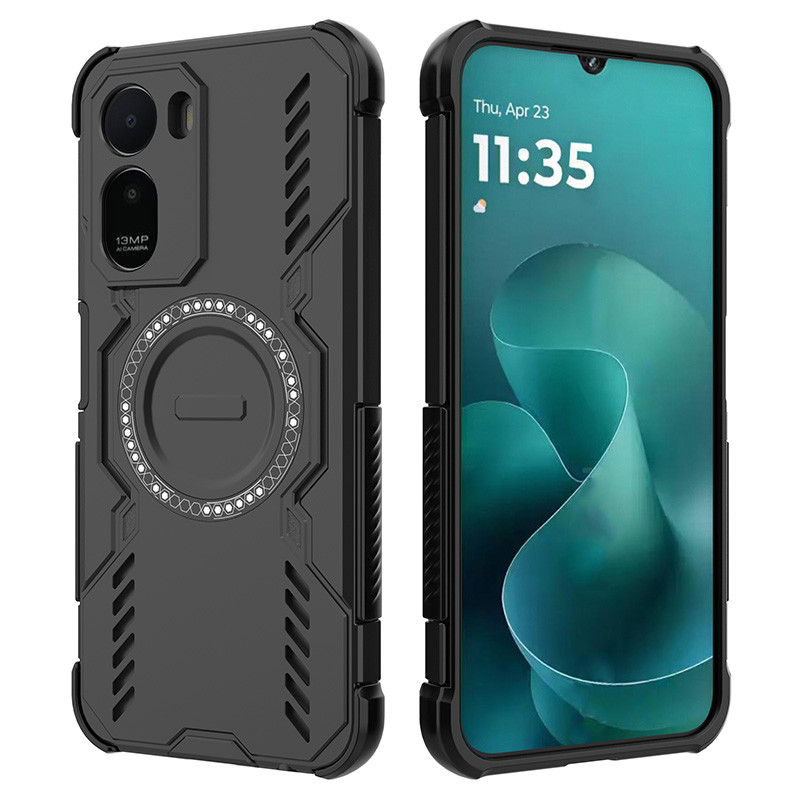 Dành cho Xiaomi Redmi A7 Pro Túi khí sang trọng Hybrid Armor Vỏ cứng từ tính