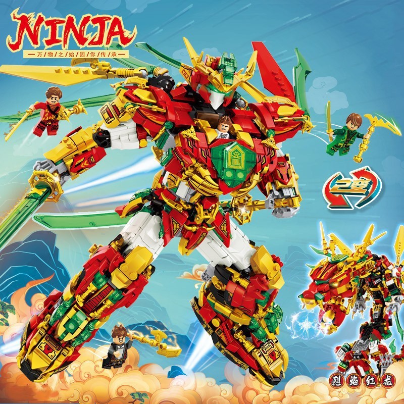Leyi Phantom Armor Flame Titan Robot Lắp Ráp Khối Xây Dựng Đồ Chơi
