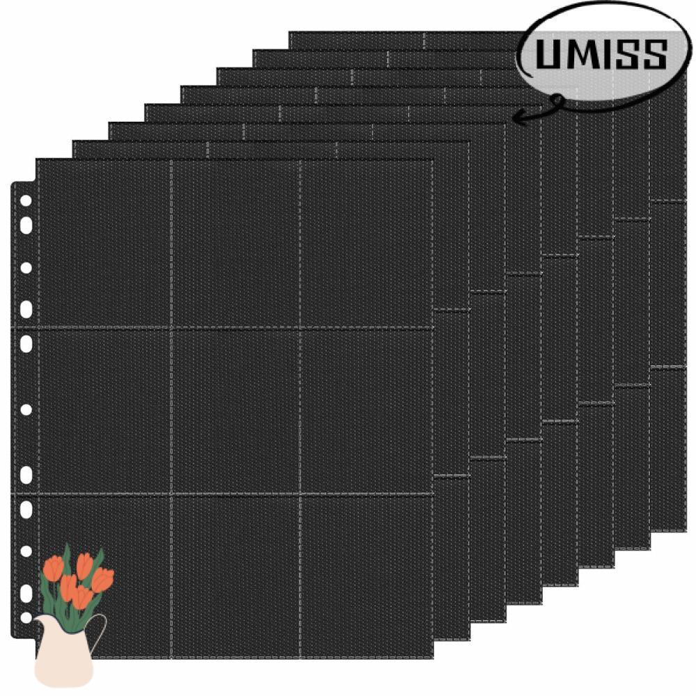 Trang nạp lại Album thẻ UMISS 10 chiếc, Trang kết dính thẻ giao dịch 9 túi A4 gắn bên hông, đường ma