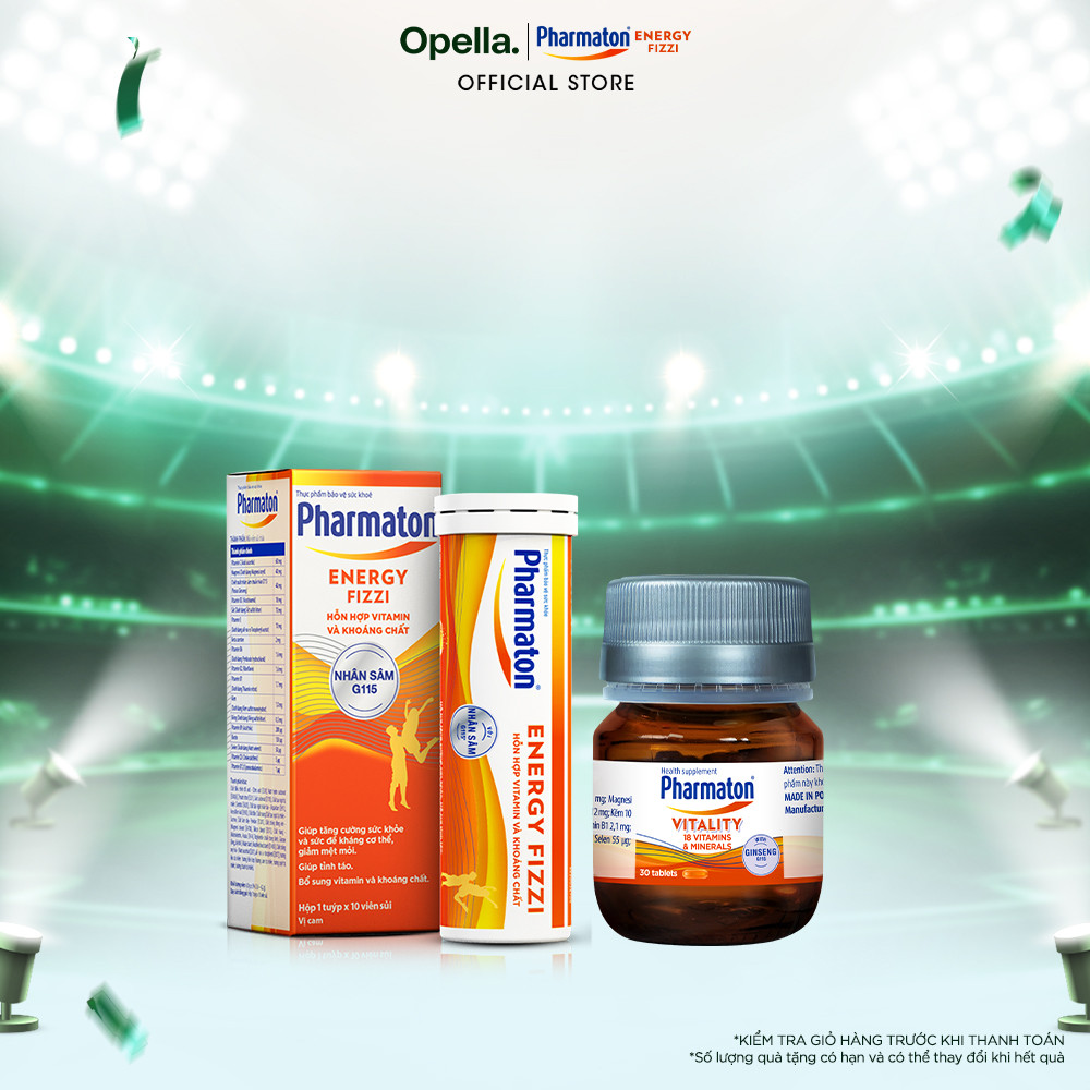 Bộ 1 Thực Phẩm Bảo Vệ Sức Khỏe Pharmaton Vitality 30 Viên/Lọ + 1 Thực phẩm bảo vệ sức khỏe Pharmaton