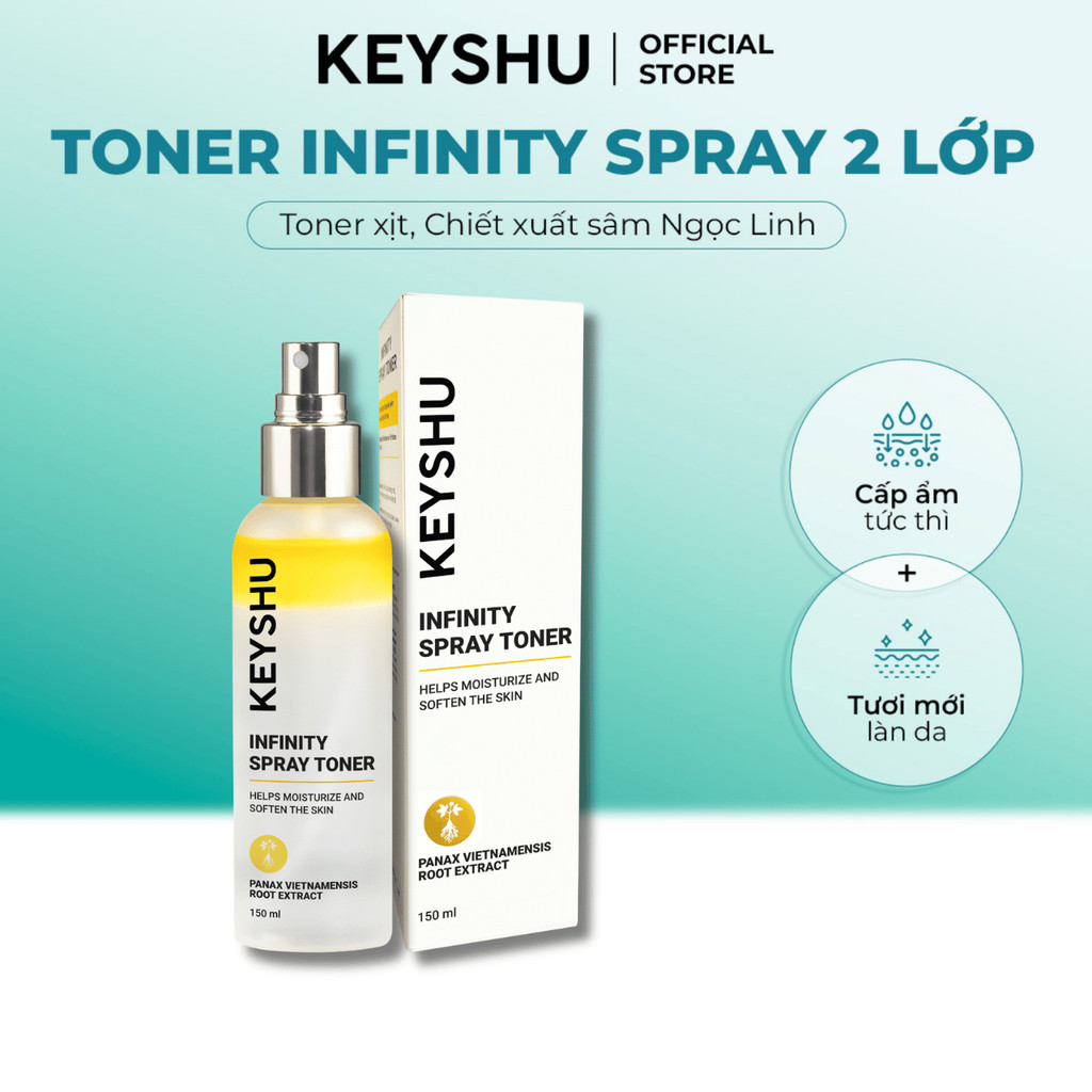 [LIVE] Nước Cân Bằng Da KEYSHU Infinity Spray Toner Hỗ Trợ Dưỡng Ẩm Và Ngừa Lão Hóa 150ml