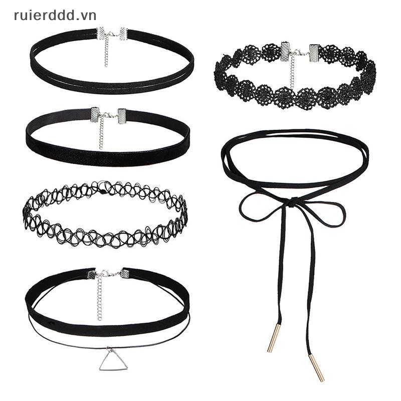 # ruierdd # Fashion Choker Nelace Stretch Velvet Classic Gothic Tattoo Ren Nelace.
