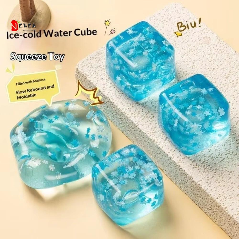NEWEARTH LIMIT Ice Cube Fidget Toy, Trong suốt phục hồi chậm Ice Cube Squishy Toy, Hand Reliex Nhiều
