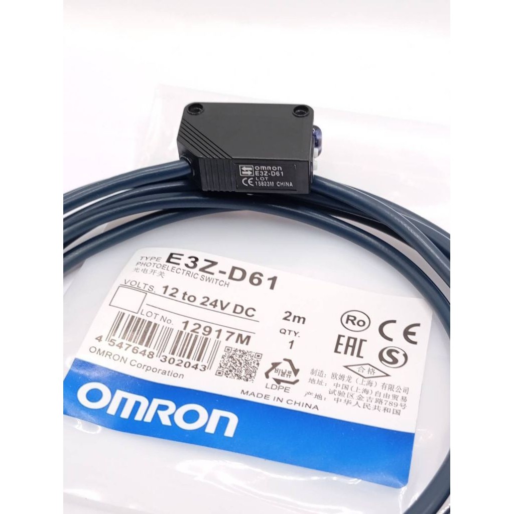 Cửa hàng điện trở tốt Tại Bangkok E3Z-D61 Công tắc ảnh Đầu ra 12-24VDC NPN Cáp cảm biến quang điện C