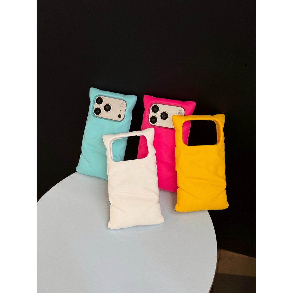 Ốp Điện Thoại Gối Chống Sốc Ngộ nghĩnh 3D Silicone Mềm Mại Phong Cách Dễ Thương Cho iPhone 17 Pro Ma