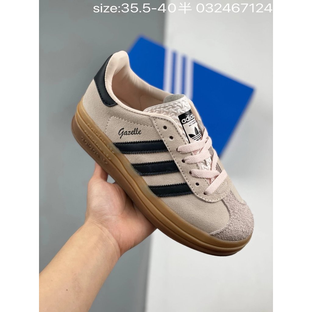 Adidas Originals Gazelle Bold W Antelope Muffin Series Retro Tất Cả Trận Đấu Đế Dày Cao Cấp Thể Thao