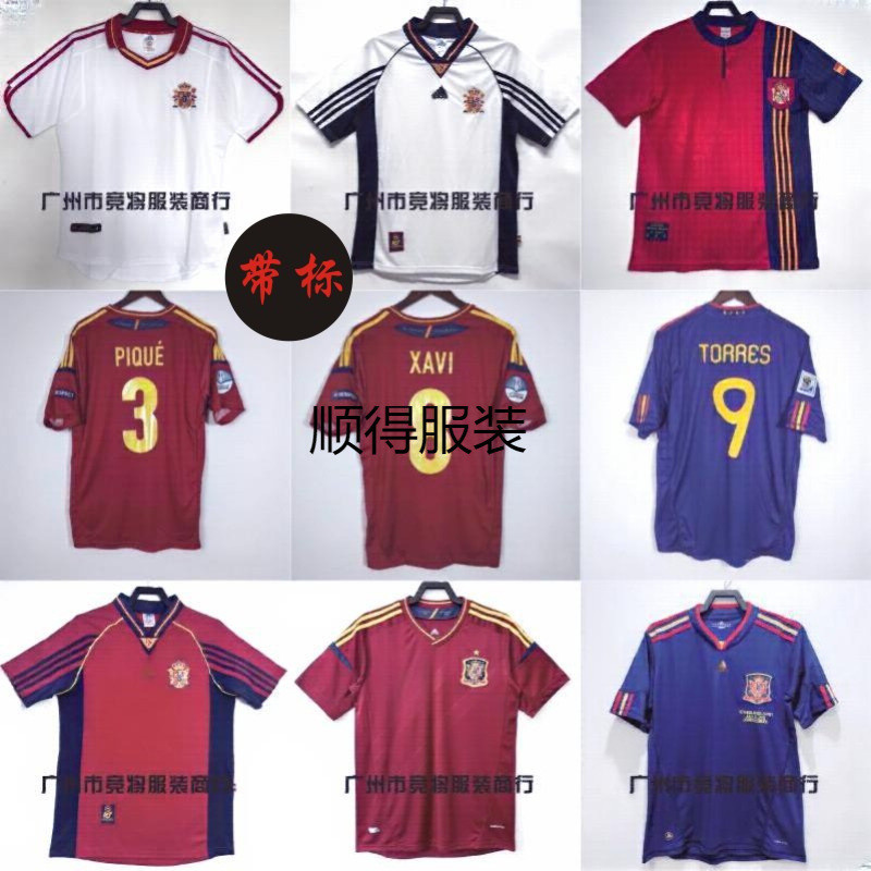 World Cup 2010 Tây Ban Nha Home Mall Puyoer No. 5 Áo đấu Torres Ienestala Mosbelia