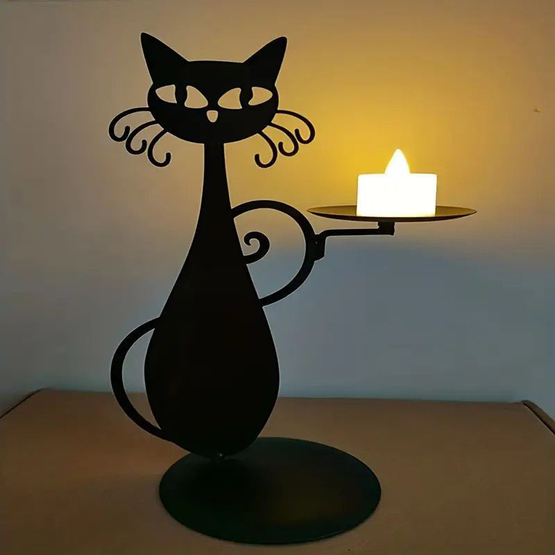 Metal dinner candle holder decorative ornament European-style iron candlestick living room candle ho
