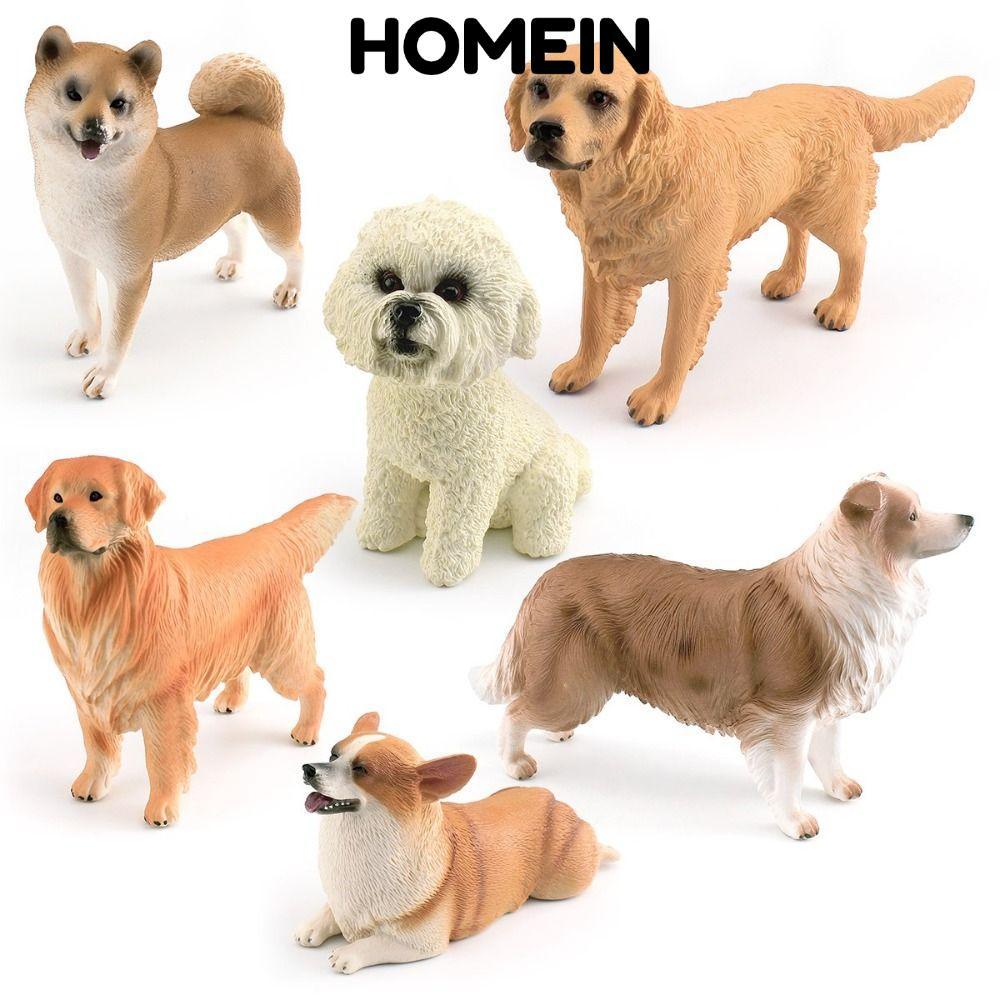 Mô hình chó HOMEIN, Tượng nhỏ thú cưng thực tế như thật bằng nhựa PVC, Chó bông dễ thương Shiba Inu 