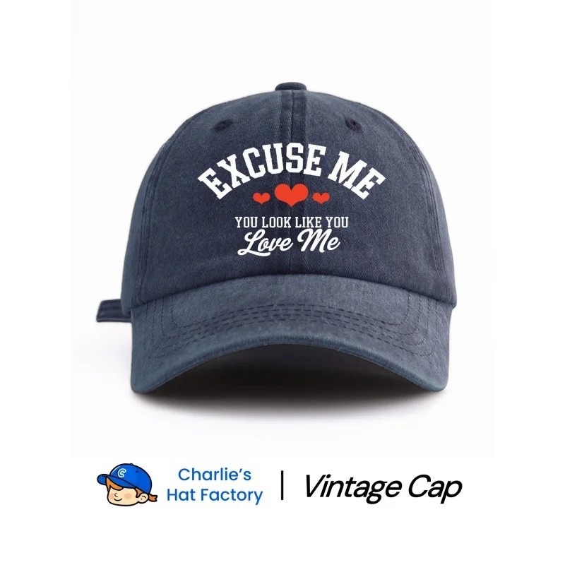 EXCUSE ME In Mũ Bóng Chày Giặt Thường Ngày Phong Cách Vintage Băng Mồ Hôi Mềm Có Thể Điều Chỉnh