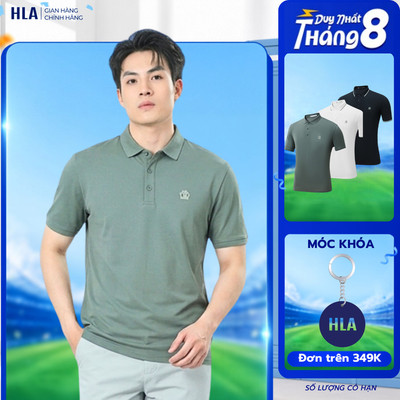 [Mua 2 Giảm 5%_Hỏa Tốc]  Áo Thun Polo Nam Cao Cấp HLA – Áo Co Giãn Nhẹ, Thêu Tinh Tế, Thoáng Mát Cả Ngày