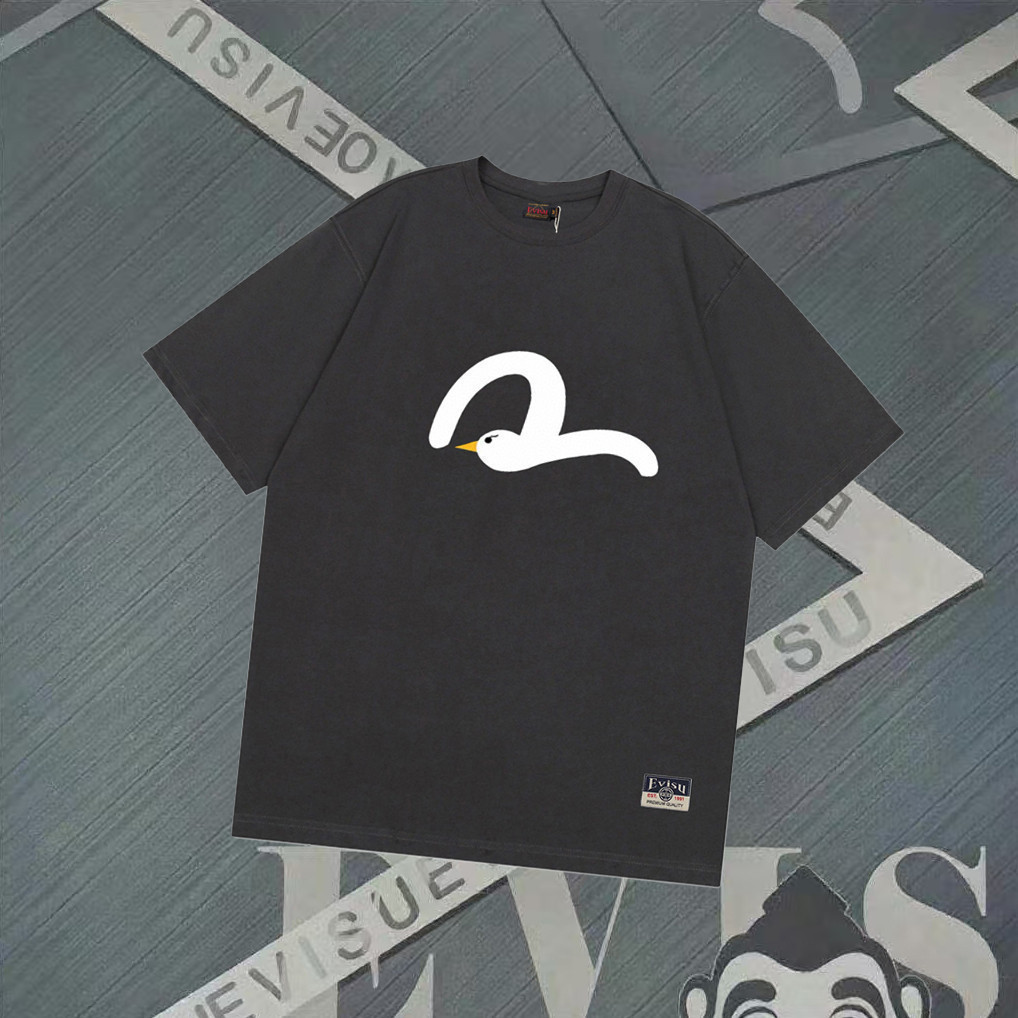Áo thun Evisu / Áo thun Evisu Nam Nữ Áo in hình Áo thun ngắn tay Top Bán chạy nhất Áo nam XO2H
