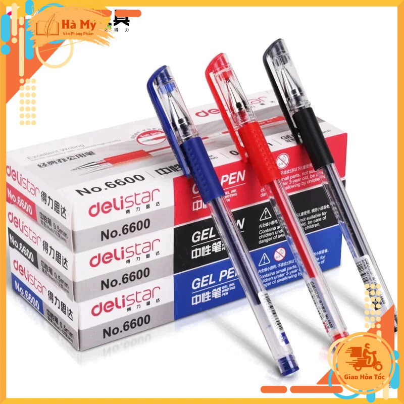 Hộp 12 Cây Bút Bi Mực Gel Deli E6600S 0.5mm