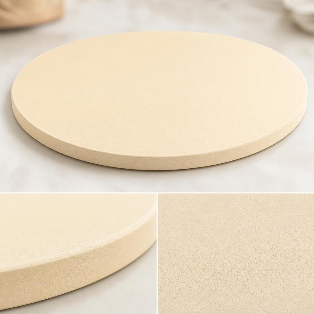 Pizza Stone Even Cooking Cordierite Pizza Stone cho thợ làm bánh gia đình, lò nướng, lò nướng Gas