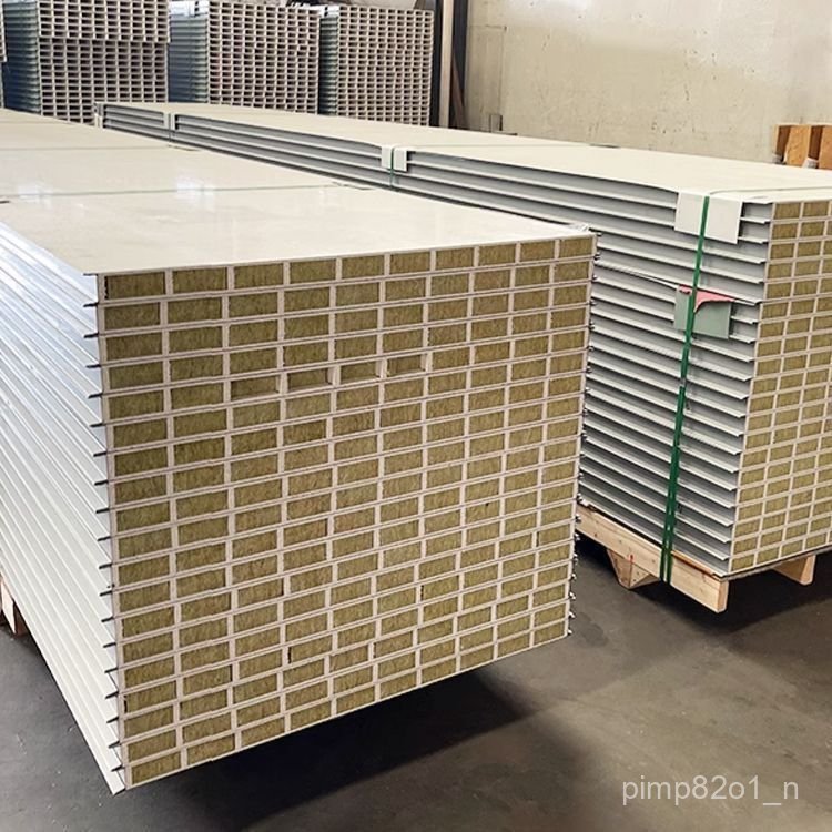 Tấm panel bông khoáng chống cháy cách nhiệt trần vách ngăn nhà xưởng phòng sạch chất lượng cao