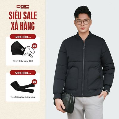 Áo Khoác Nam 3 Lớp Chần Ngang WAJKBE116M, Vải Gió Chống Thấm Nước, Chần Bông Cao Cấp, Giữ Ấm Cực Tốt