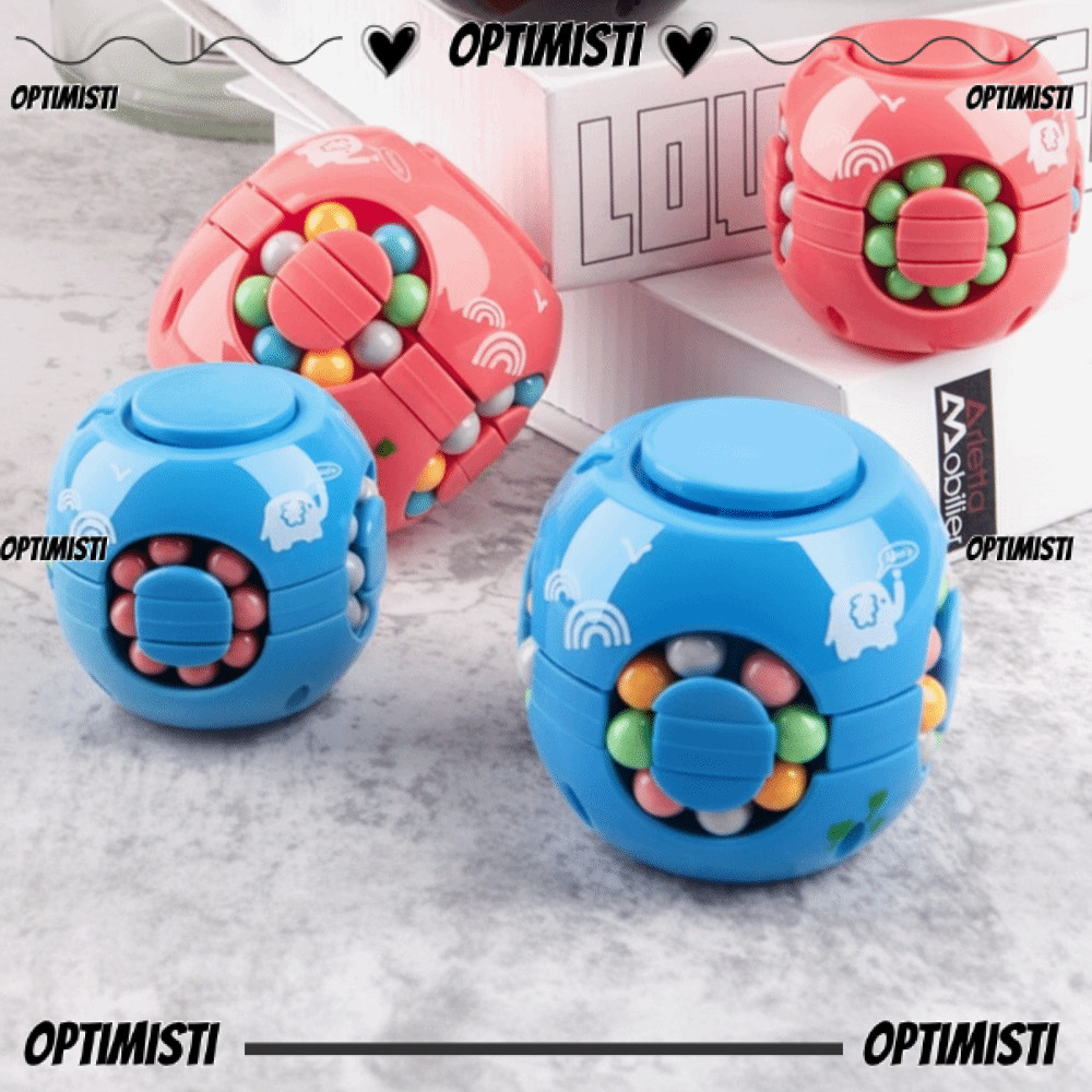 OPTIMISTIVF Xoay Bóng, Xoay Bóng Magic Bean Cube Spinner, Ngón Tay Gyro Nhựa Ngón Tay Spinner Con Qu