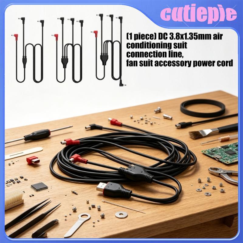 Fan Clothing Power Splitter Cable 3.8X1.35Mm Cooling Clothing Use