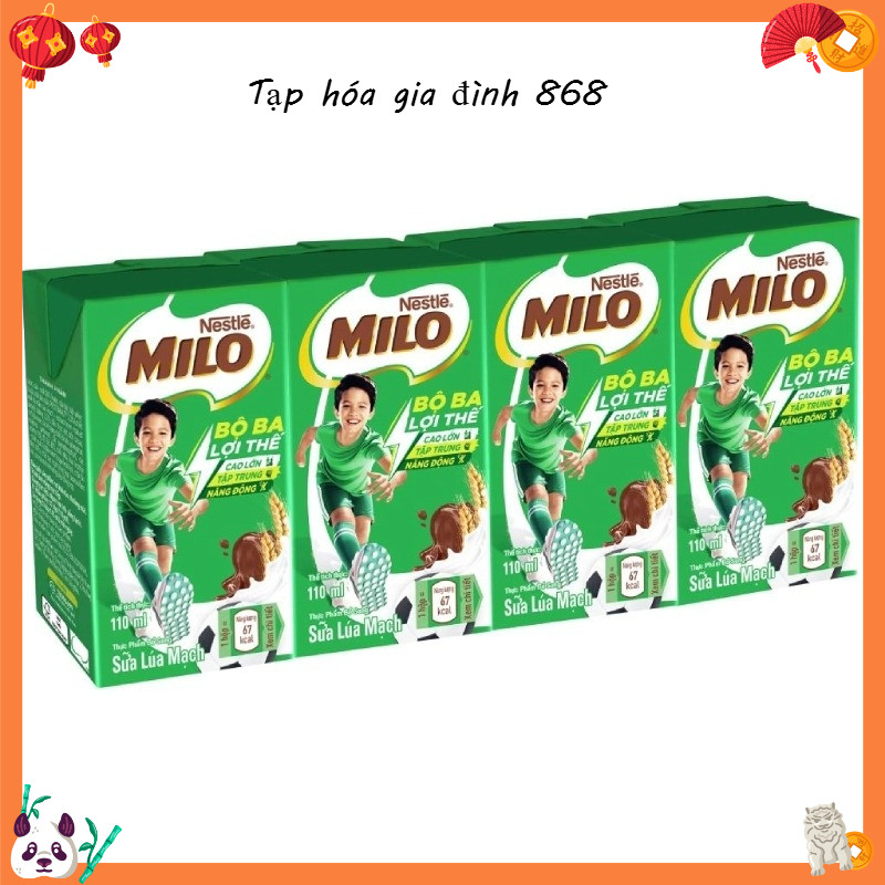 Thùng 48 Hộp Sữa Lúa Mạch Nestle MILO 110ml (48 Hộp x 110ml)