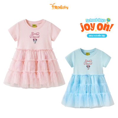 Đầm voan ngắn tay Minnie bé gái Rabity 550.140