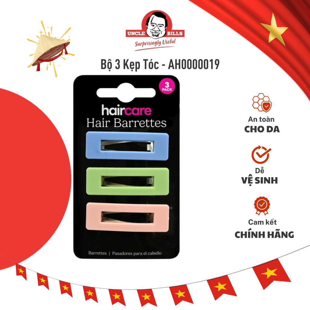 Bộ 3 Kẹp Tóc Uncle Bills  – AH0000019