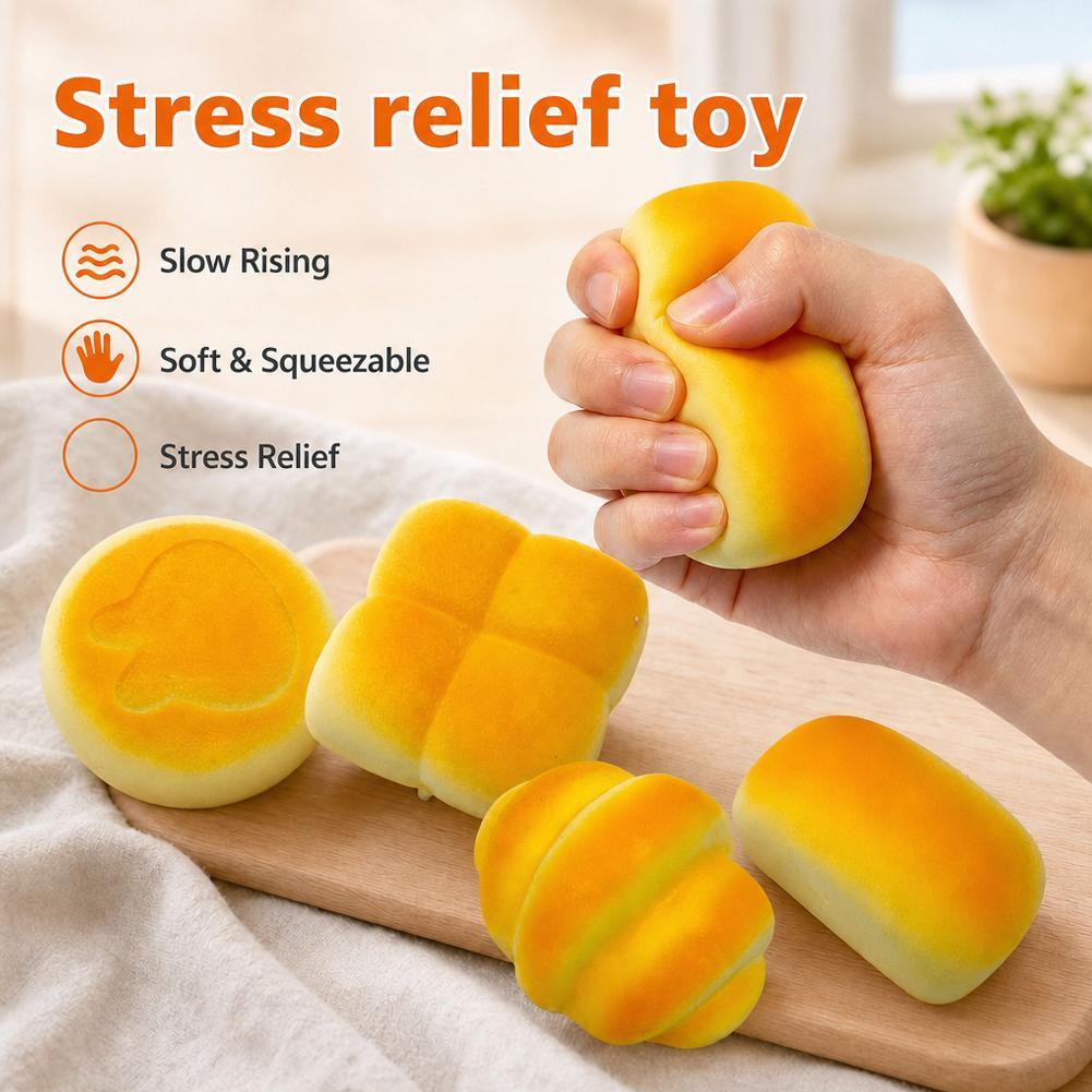Fidget Đồ Chơi Croissant Giảm Căng Thẳng Người Lớn Lo Âu Tự Kỷ Antistress Cảm Giác Squish Bóp P4p6